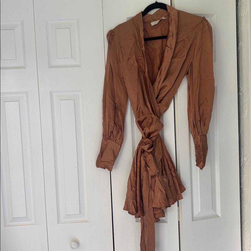 Zimmermann Copper Satin Dress size 1
